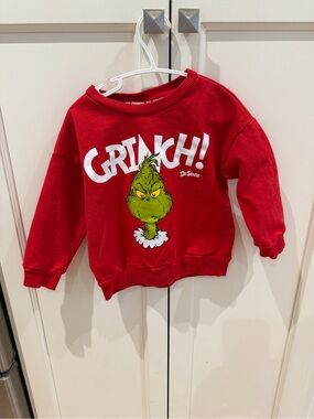 Dr. Seuss 3t The Grinch Red Kids Sweatshirt
